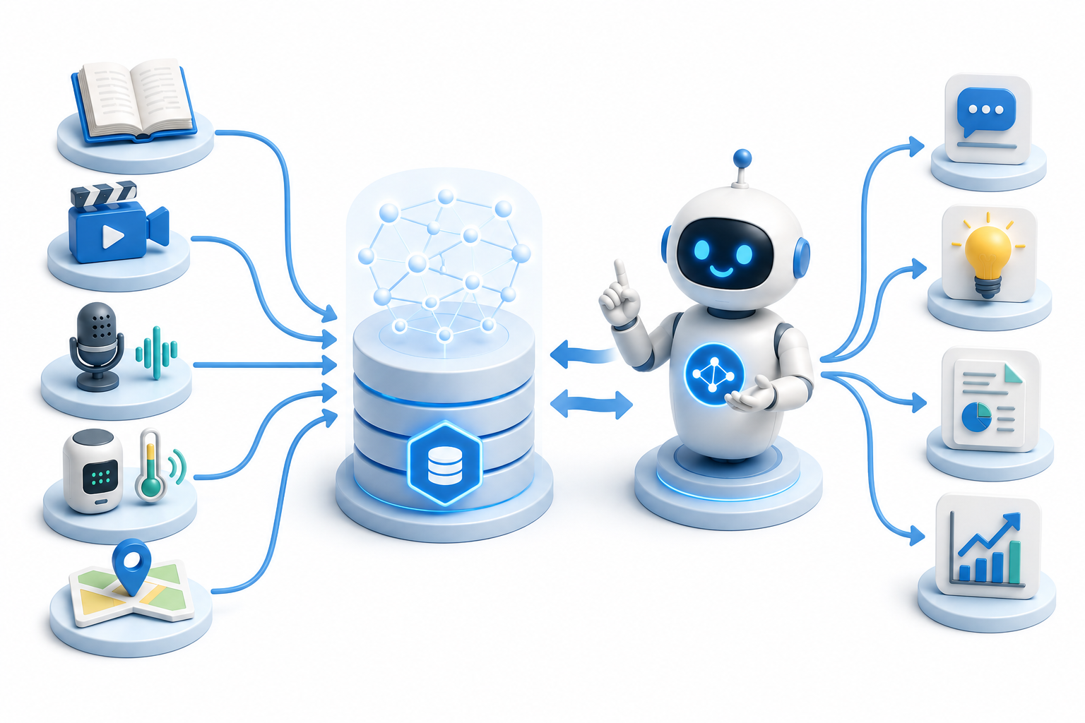 Conceptual illustration of knowledge and data orchestration (Image generated with ChatGPT)