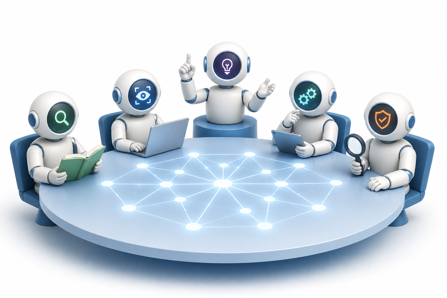 Conceptual illustration of AI model and agent collaboration (Image generated with ChatGPT)